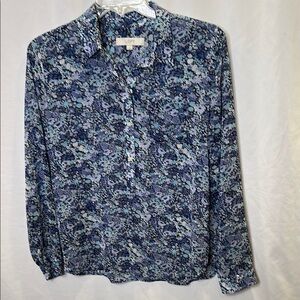 LOFT Multicolor Floral Blouse